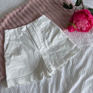 Elegant High Waist White Shorts for Women